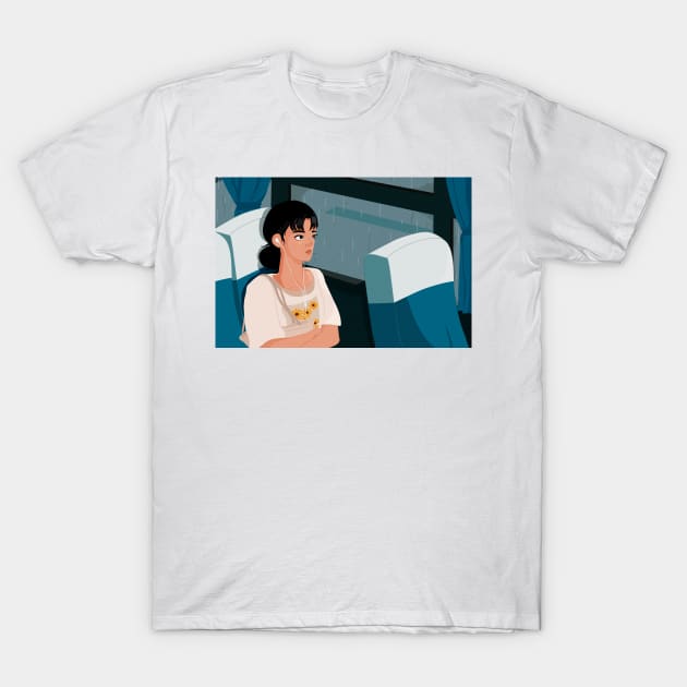 rainy day commute T-Shirt by maryeaahh